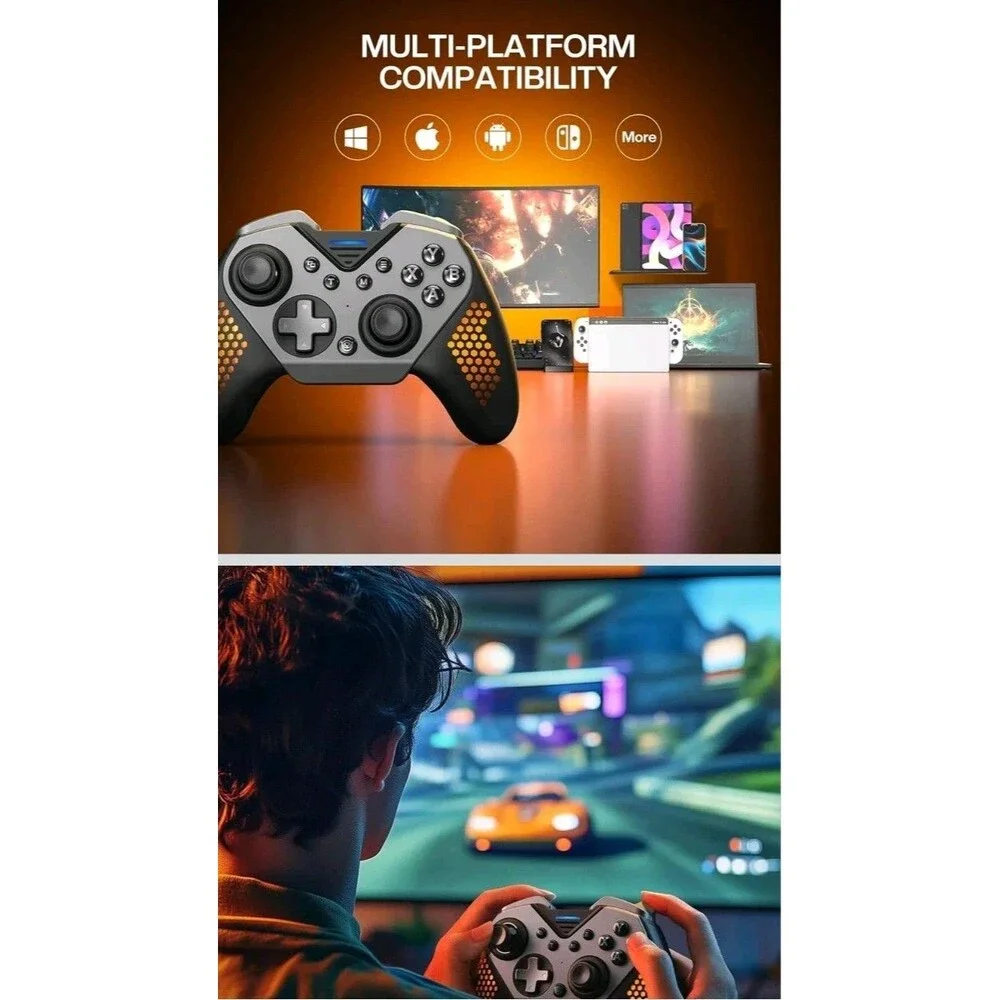 NYXI Flexi Wireless PC Gaming Controller, 1000Hz Polling Rate Hall Effect...